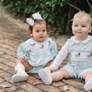 Girls Smocked Duck Bubble